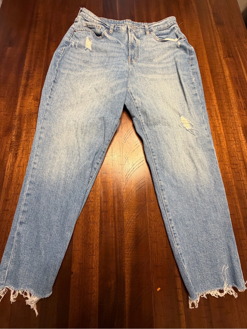 Old Navy Light Blue Distressed Boyfriend Jeans